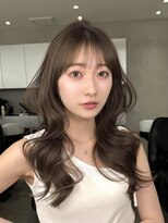 オニキス(ONYX)&nbsp;T165レイヤーカットミルクティーブリーチなしくびれヘア韓国