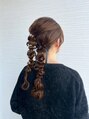 アパートメントヘアー&nbsp;ハーフアップアレンジ[佐賀/成人式/結婚式/二次会/ヘアセット］