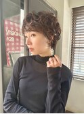 ショートパーマショートカット前髪あり前髪なし小顔に見せるヘア