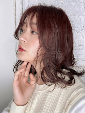 ゆるふわレイヤーパーマ/ミディアムヘア/大人ガーリーp川口