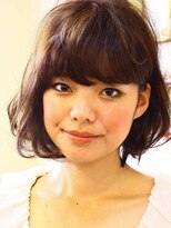 蒼い花 美容院 可愛く色っぽい　ヌーディーボブ