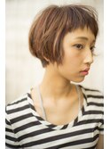 立体感ショート　/ 片平