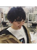マッシュショート×パーマ