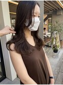 ロングヘア/韓国/ブラウン/髪質改善縮毛矯正/髪質改善/韓国風