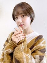 アイティー バイ アルバム 中野店(IT by ALBUM) ショートボブ_グレージュカラーボブウルフココアベージュ_49004