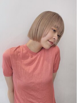 ウェルク(welc) デザインカラー/ホワイトベージュ/ボブ/似合わせカット