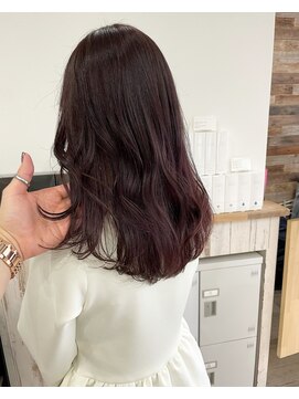 カミエ(kamie) ＊ピンクラベンダー濃いめ ツヤ 透明感 三宮美容室 神戸