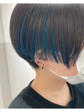 オーク(O.a.K) インナーカラー×ブルー