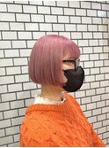 ピンク系ボブ