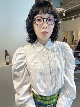 エト 梅田(eto) ブルーブラックとパーマ