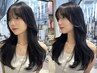 前髪/顔周りカット/顔周り縮毛矯正酸性ストレート　￥9900 新宿駅　新宿