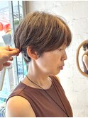 すっきりマッシュショートショートレイヤー前髪あり