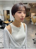 ワイドバング × マッシュショート