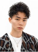 ツーブロック刈り上げショートアップバング短髪就活ビジネス黒髪