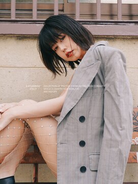 ラーナー(LONER) ツヤ髪スタイル×切りっぱなしボブ【LONER神戸三宮】