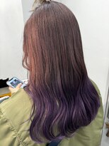 オーク 学芸大学(OAK)&nbsp;グラデーションカラー ラベンダーベージュ 艶髪カラー