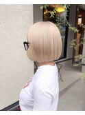 ハイトーンボブ ミルクティーベージュ ホワイトベージュ