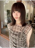 顔まわりレイヤー外ハネ