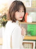 韓国風イヤリングカラー外ハネくびれボブディh3戸頭20代30代40代