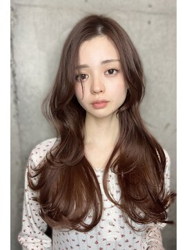 リークフー(Ree cu fuu) ラベンダーピンク　くびれヘア　　ワンホンヘアー　レイヤー