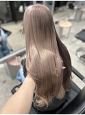 くびれヘア/アプリコットオレンジ/夏のヘアアレンジ/梅田