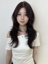 アクシス 栄店(`AXIS)&nbsp;平田/ワンホンレイヤー/ミルクティーブロンド/ダークブルー/栄