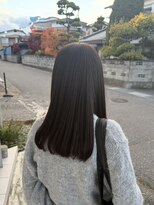 ニコヘアデザイン(nico hair design) 【さらさらストレート】オリーブベージュ/アップバング
