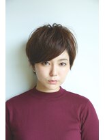 ヘアーズ ギュゼルバヤン(hair’s Guzel Bayan) 元気ショートボブ　マロンベージュ