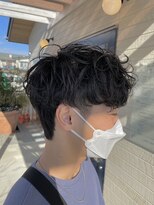 ネイビー グラ ヘアー ストーリー(NAVY gra HAIR STORY) ナチュラルマッシュ×くせ毛風パーマ