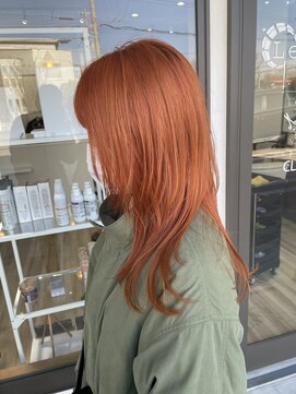 リードヘアーバイバンプ(Lead Hair by vamp) ロングウルフ/ブリーチ1回/オレンジカラー