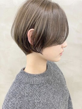 スー 渋谷(suu) 大人ショートボブ丸みショートカットマッシュショート前髪あり