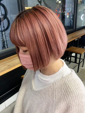 アイティー バイ アルバム 中野店(IT by ALBUM) ピンクボブ_ショコラアッシュヘルシースタイル_ba442131