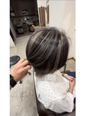 五反田駅美容室☆筋感ハイライト&シャドウルーツ/ウルフヘア