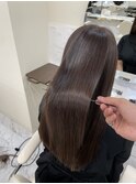 グレージュカラー/酸性縮毛矯正/髪質改善