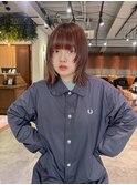 レイヤーボブ×ピンクブラウン　○堀越太真樹
