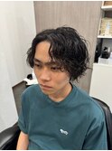 ダークアッシュ/アッシュブラック/カルマパーマ/ベリーショート