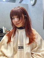 ジーナ(XENA)&nbsp;オレンジブラウン×ワンカラー×レイヤーカット