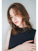 【GEEKS渋谷】顔周りレイヤー/グレージュ/伸ばしかけロング/小顔