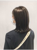 切りっぱなし×アッシュグレージュ