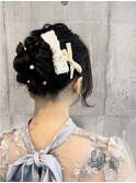 クラシカルシニヨン　お呼ばれヘア