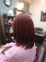 フラワーオーガニック(flower organics)&nbsp;【フラワーオーガニック団原】　～艶感ピンクレイヤーボブ～