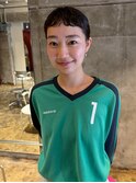 ショートバング、パーマ