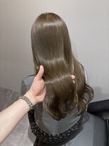 ノー バイ イオエ 西梅田(no. by ioe)&nbsp;ブリーチなしカラー/髪質改善/ミルクティーベージュ/小顔ヘア