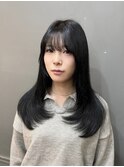 ナチュラルブラックにレイヤーカット【横浜】