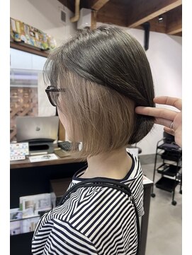 ラックセカンドスペース(LUCK 2nd SPACE) 【インナーカラー】ボブ×インナーミルクティー　畑瀬彩華