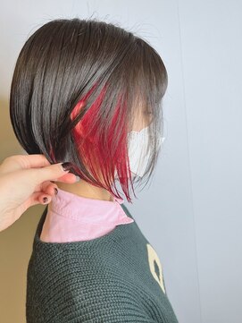 ブロッサム 保谷(Blossom) 20代30代40代小顔カットインナーカラー透け感ナチュラルボブ