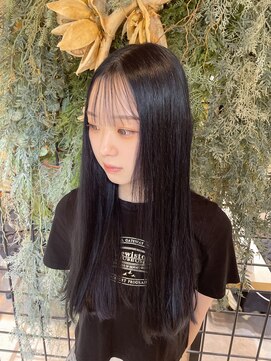 ゼスト 三鷹店(ZEST) 外ハネボブ似合わせカットブリーチなしブルーカラー/三鷹/吉祥寺