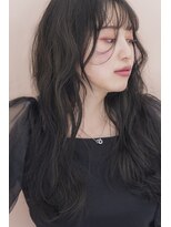 プライズ 表参道原宿店(prize)&nbsp;ブリーチなしアッシュブラウンカラーレイヤーカットコテ巻き