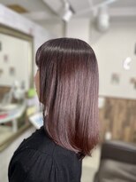 リトル(Re:tle)&nbsp;【河野有希】ブリーチなし白髪ぼかしバーガンディカラー