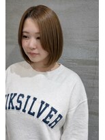 ヘアアンドビューティー クローバー(Hair&Beauty Clover)&nbsp;前下がりボブ/アッシュベージュ